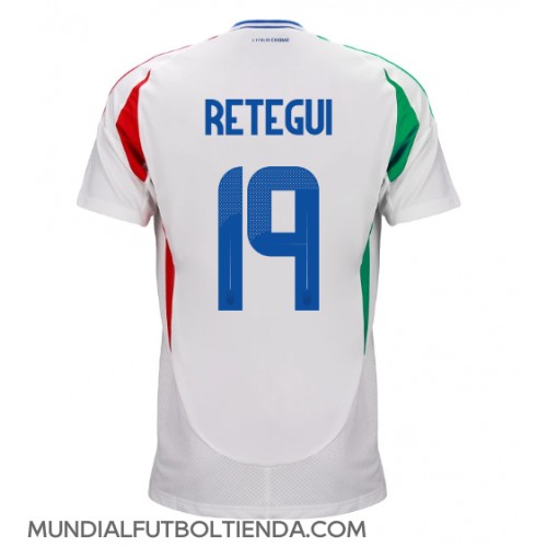 Camiseta Italia Mateo Retegui #19 Segunda Equipación Replica Eurocopa 2024 mangas cortas